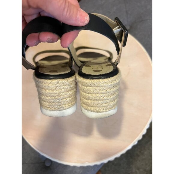 Boden women’s wedge sandals Size 5.5 Lena snakeskin black metallic - Picture 3 of 11